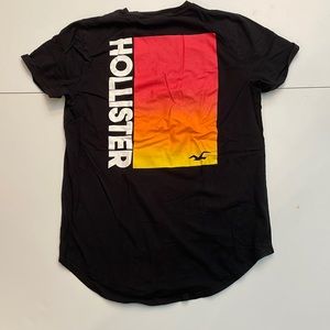 Black Hollister sunset print T-shirt size large